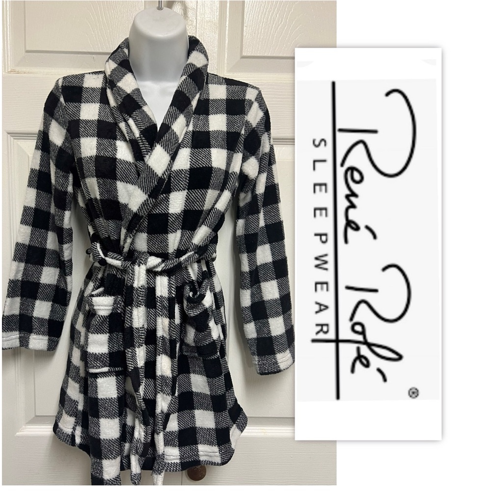 Rene Rofi Girls Mini Checkered Robe - Picture 3 of 9